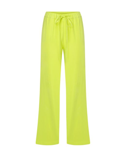 NAZLI CEREN Yellow Kyra Cropped Trousers