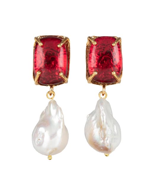 Christie Nicolaides Red Piccola Earrings Hot