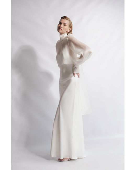 Aureliana White Satin Slip Dress: Silk Elegance