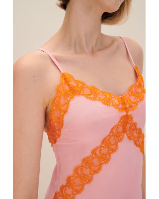 JAAF Pink Crepe De Chine Silk Dress