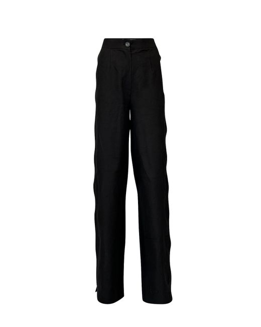 Maet Black Nereus Cut-Out Linen Pants