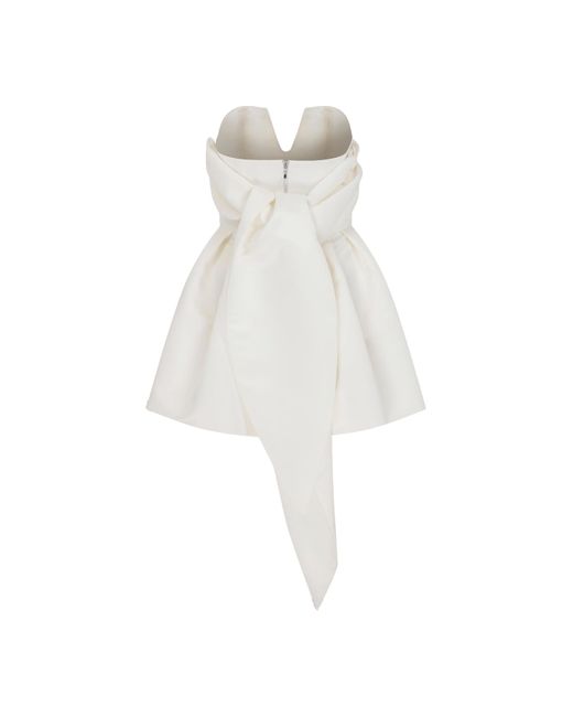 NAZLI CEREN White Miro Strapless Mini Dress