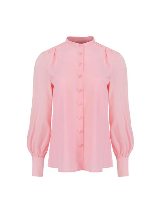 JAAF Pink Crepe De Chine Silk Shirt