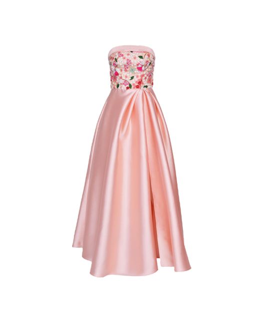 Lily Was Here Pink Formal Dress With 3D Lace