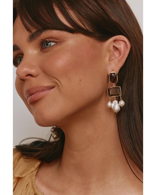 Christie Nicolaides Metallic Emma Earrings Chocolate