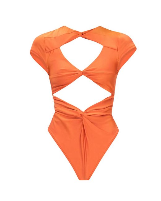 ANDREA IYAMAH Orange Aluna One Piece Swimsuit