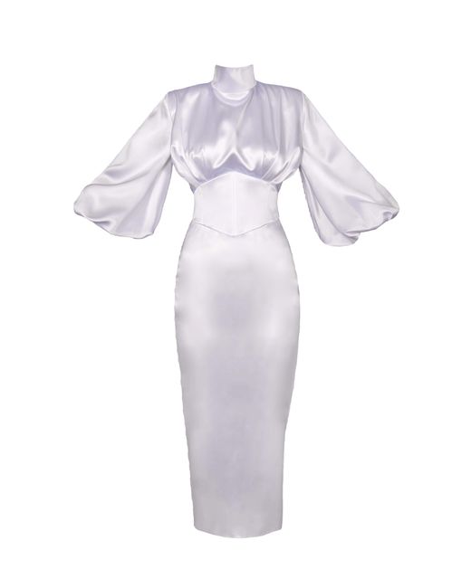 Vestiaire d'un Oiseau Libre White All About Eve Silk Dress