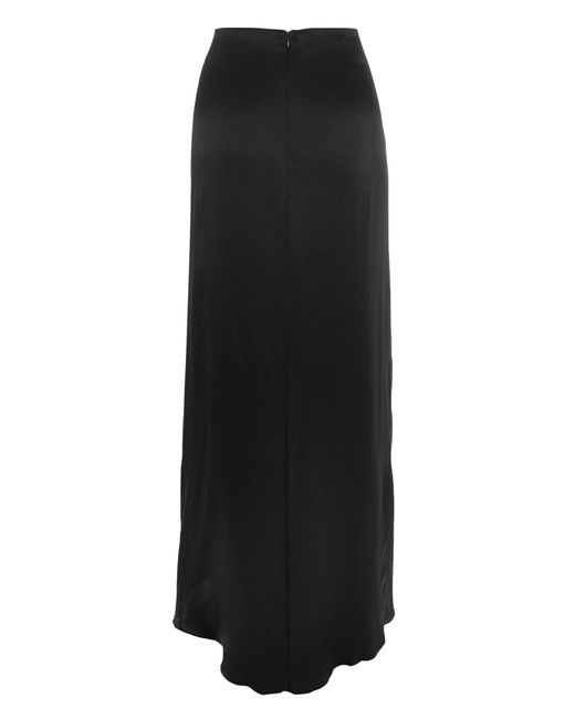 Aureliana Black Satin Wrap Skirt