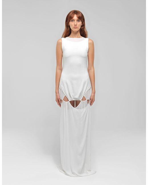 Maet White Zirdi Cut-Out Long Dress