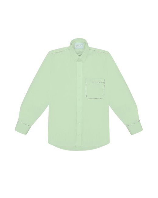 OMELIA Green Redesigned Shirt 10 Lg