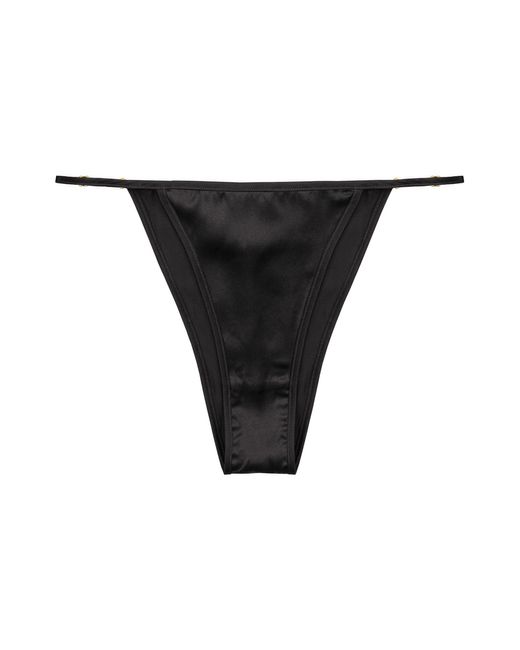 HERTH Black Elle: Gots Organic Silk Medium Waist Panties