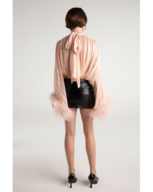 Nana Jacqueline Black Miranda Leather Mini Skirt ()