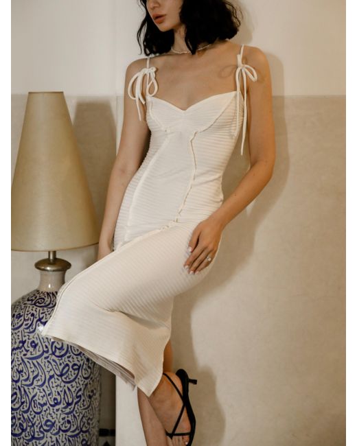 Georgia Hardinge White Gaia Knit Dress