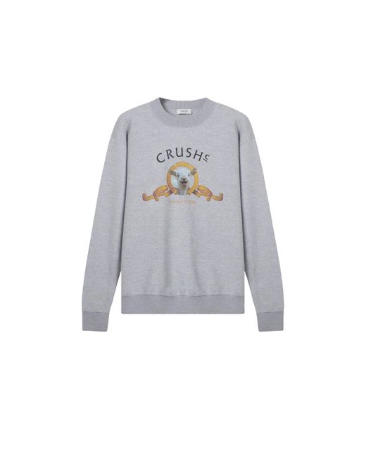 CRUSH Collection Gray Logo Printed Sweatshirt