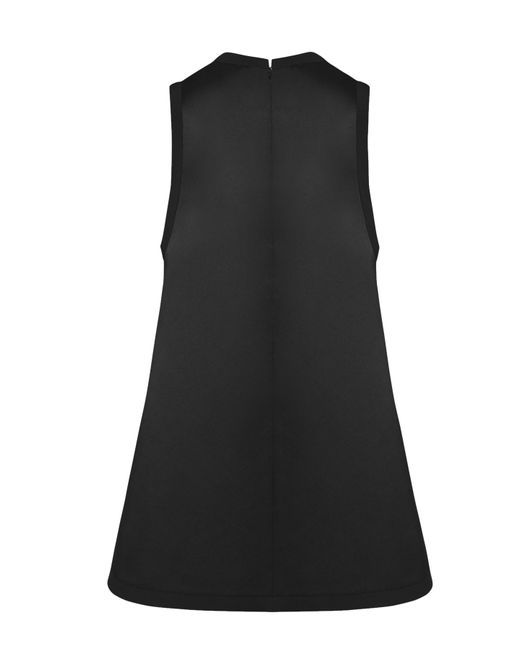 KEBURIA Black Zircon Button Little Dress