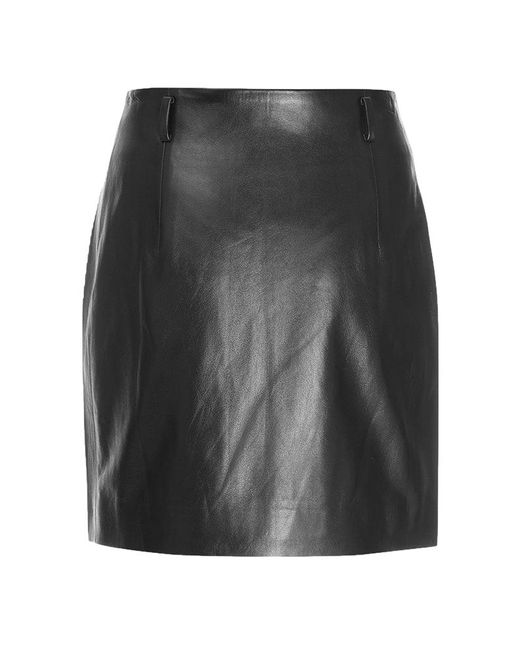 A.M.G Gray Leather Skirt