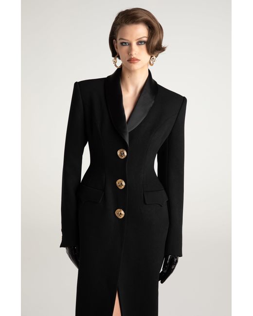 Nana Jacqueline Black Evie Long Suit Jacket ()