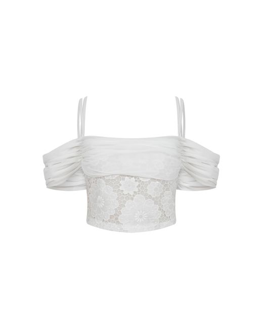 Declara White Blanca Flor Top