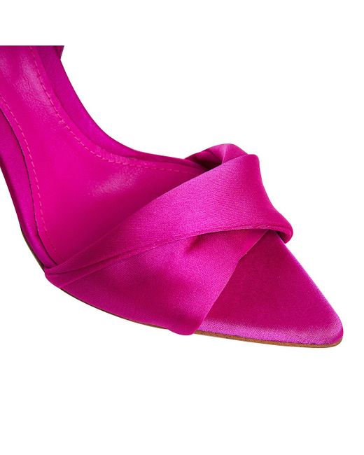 Ginissima Pink Chloe Fuchsia Satin Sandals