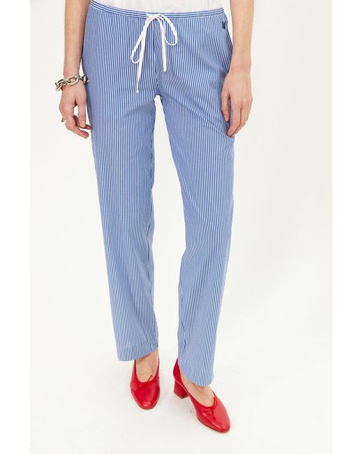 Musier Paris Blue Mythical Embroidered Loose Pants