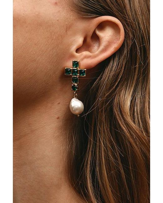 Christie Nicolaides Green Emme Earrings Dark