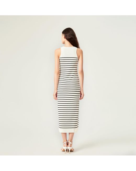 CRUSH Collection White Striped Tank Dress