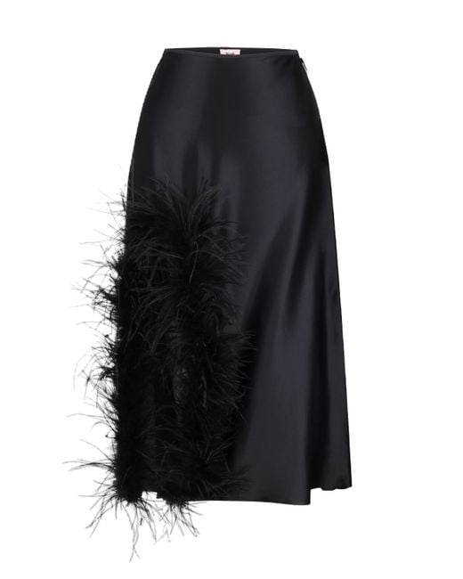Nue Black Laetitia Skirt Feathers