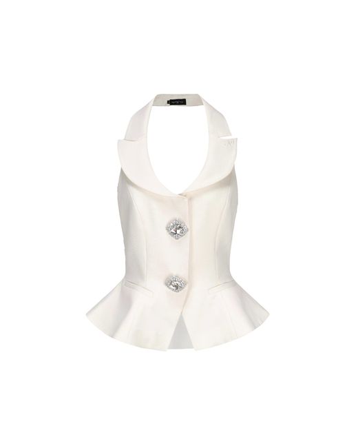 Nana Jacqueline White Cambria Diamond Vest () (Final Sale)