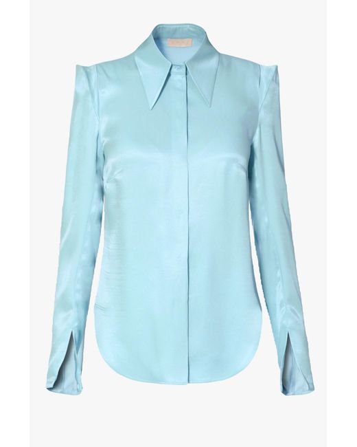 HALEWSKI Blue Blouse Stevie How Am I