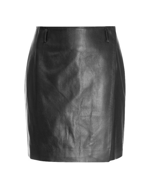 A.M.G Gray Leather Skirt