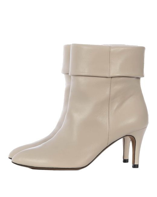 Toral Natural Cream-Colored Ankle Boots