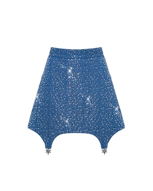 GURANDA Blue Shiny Denim Mini Skirt