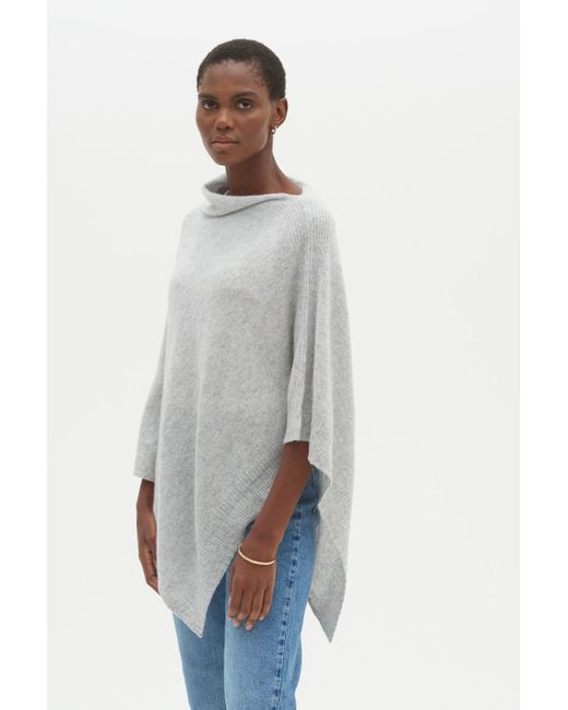 Loop Cashmere Gray Cashmere Poncho