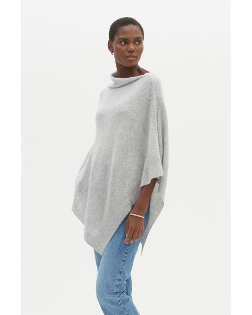 Loop Cashmere Gray Cashmere Poncho