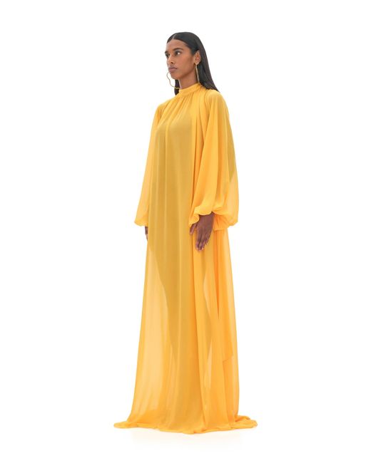 ANDREA IYAMAH Yellow Sade Cover-Up Marigold Dress