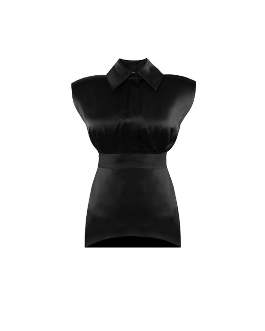Vestiaire d'un Oiseau Libre Black Sleeveless Silk Mini Dress