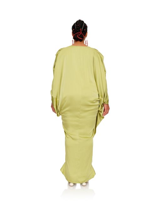 ANDREA IYAMAH Yellow Tibara Kaftan Dress
