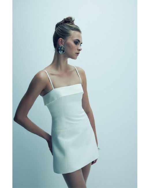 NAZLI CEREN White Gaia Mini Dress