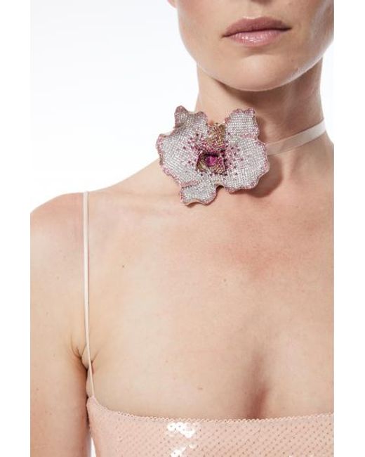 Nue Pink Orchid Crystal Choker