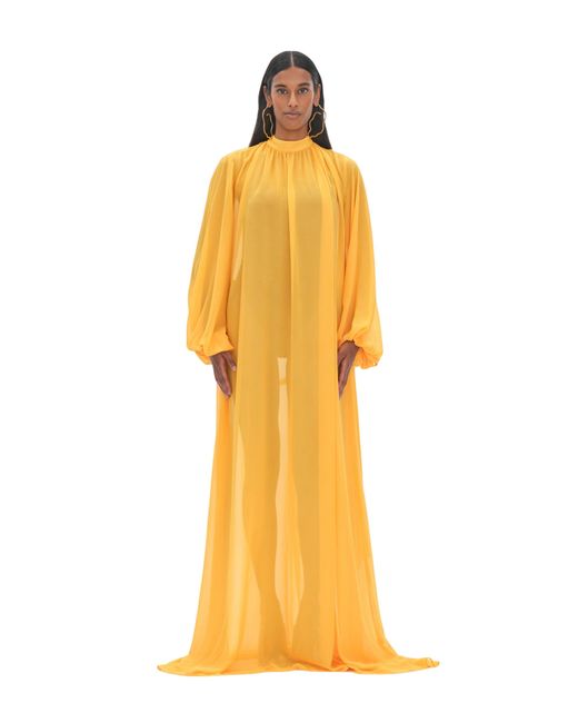 ANDREA IYAMAH Yellow Sade Cover-Up Marigold Dress