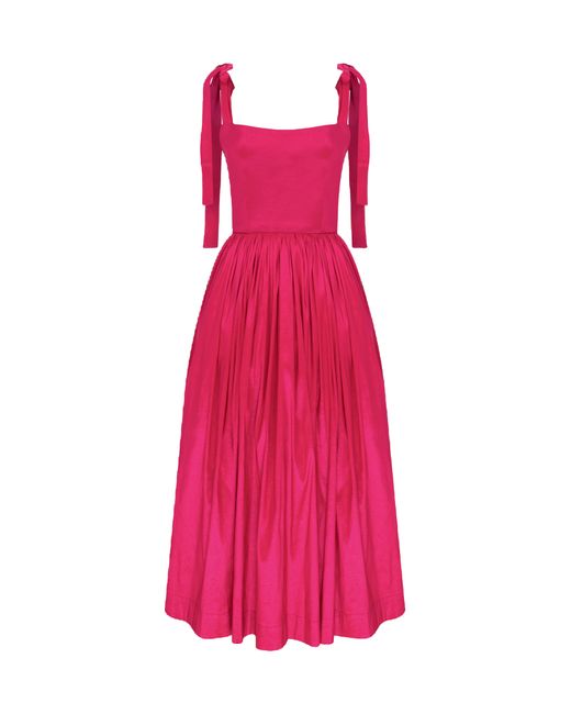 NAZLI CEREN Pink Sibby Midi Dress