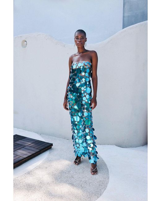 Blue disco dress hot sale