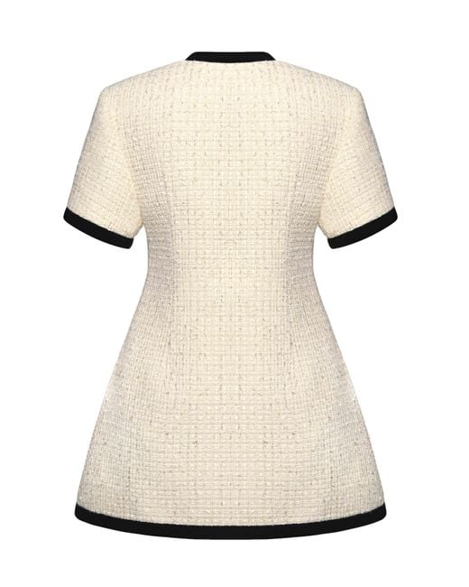 KEBURIA Natural Tweed Mini Dress