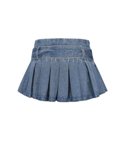 Nana Jacqueline Blue Teresa Mini Skirt (Denim) (Final Sale)