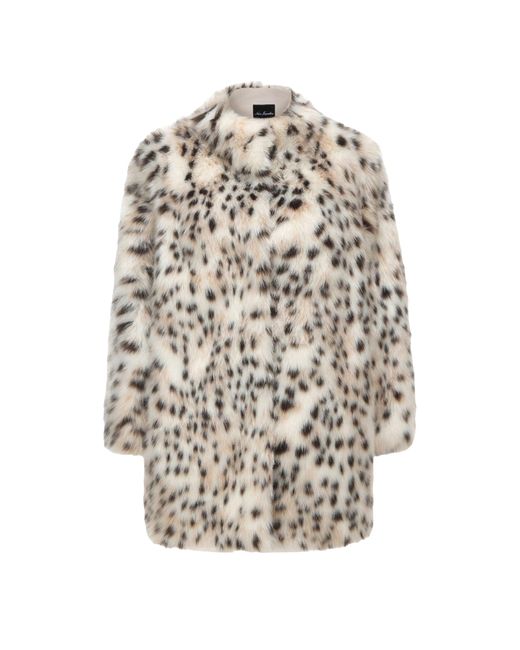 Nana Jacqueline White Adeline Fur Coat (Leopard)