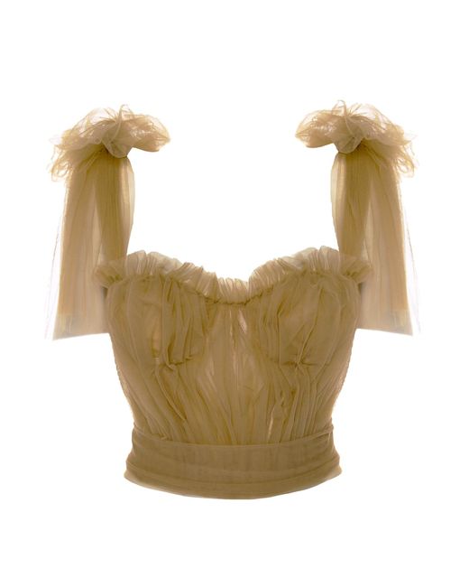 Aureliana Natural French Tulle Bustier Top