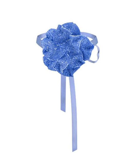 Nue Blue Crystal Flower Choker