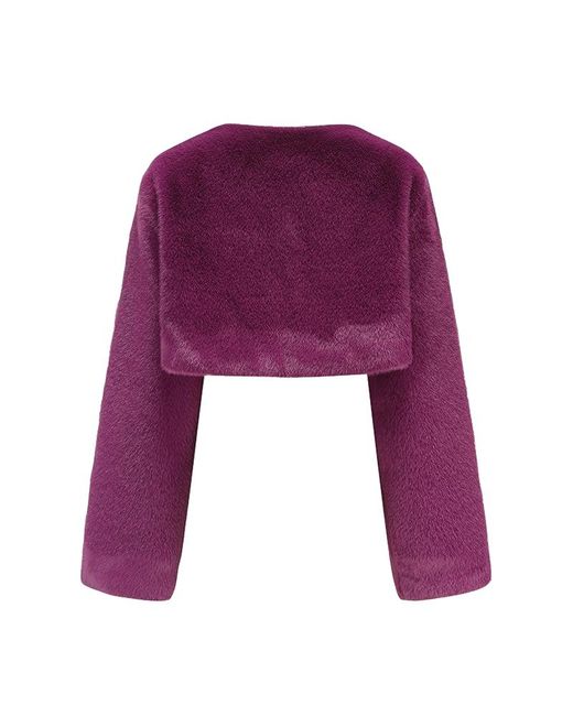 Nana Jacqueline Purple Monica Cropped Fur Coat () (Final Sale)