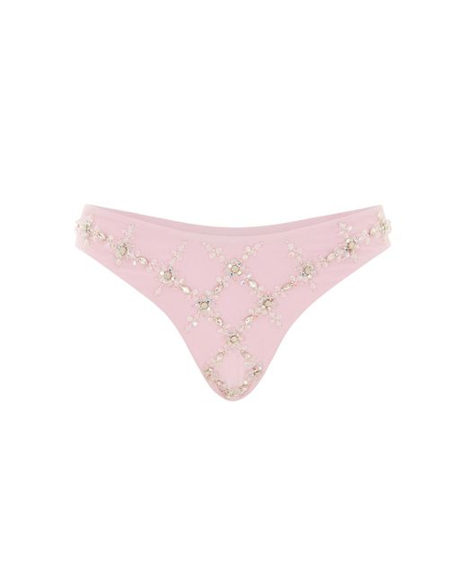 Oceanus Pink Rose Flattering Vintage Bikini Bottoms