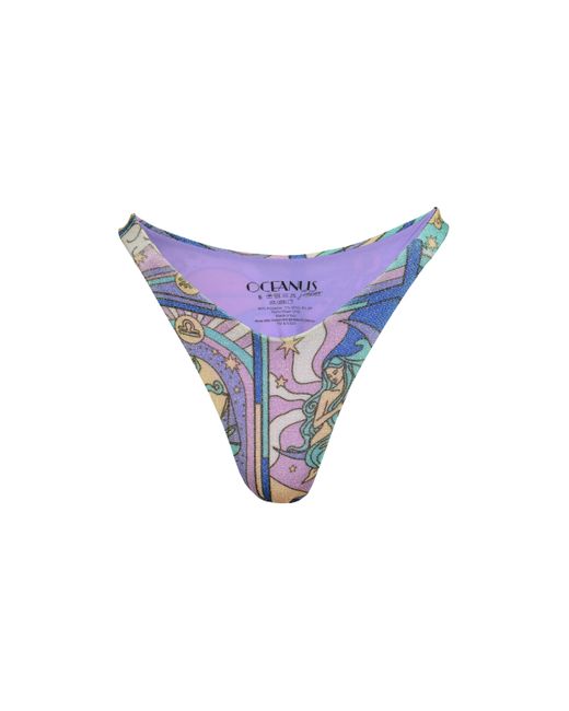 Oceanus Purple Hester Slip On Multi-Coloured Bikini Bottoms